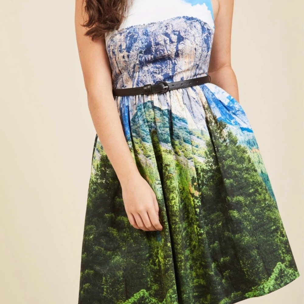 ModCloth Alpine Festive Frondescence Dress